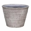 L&G Solutions 12 in. H X 16 in. D Polyresin Hamilton Planter Stone PVF5116TSI